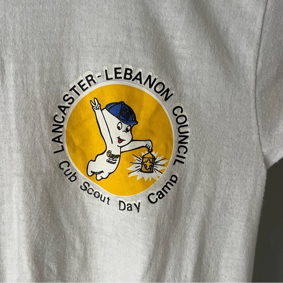 1970’s Lancaster-Lebanon Casper the Friendly Cub Scout Wringer Tee 👻 - Picture 3 of 6